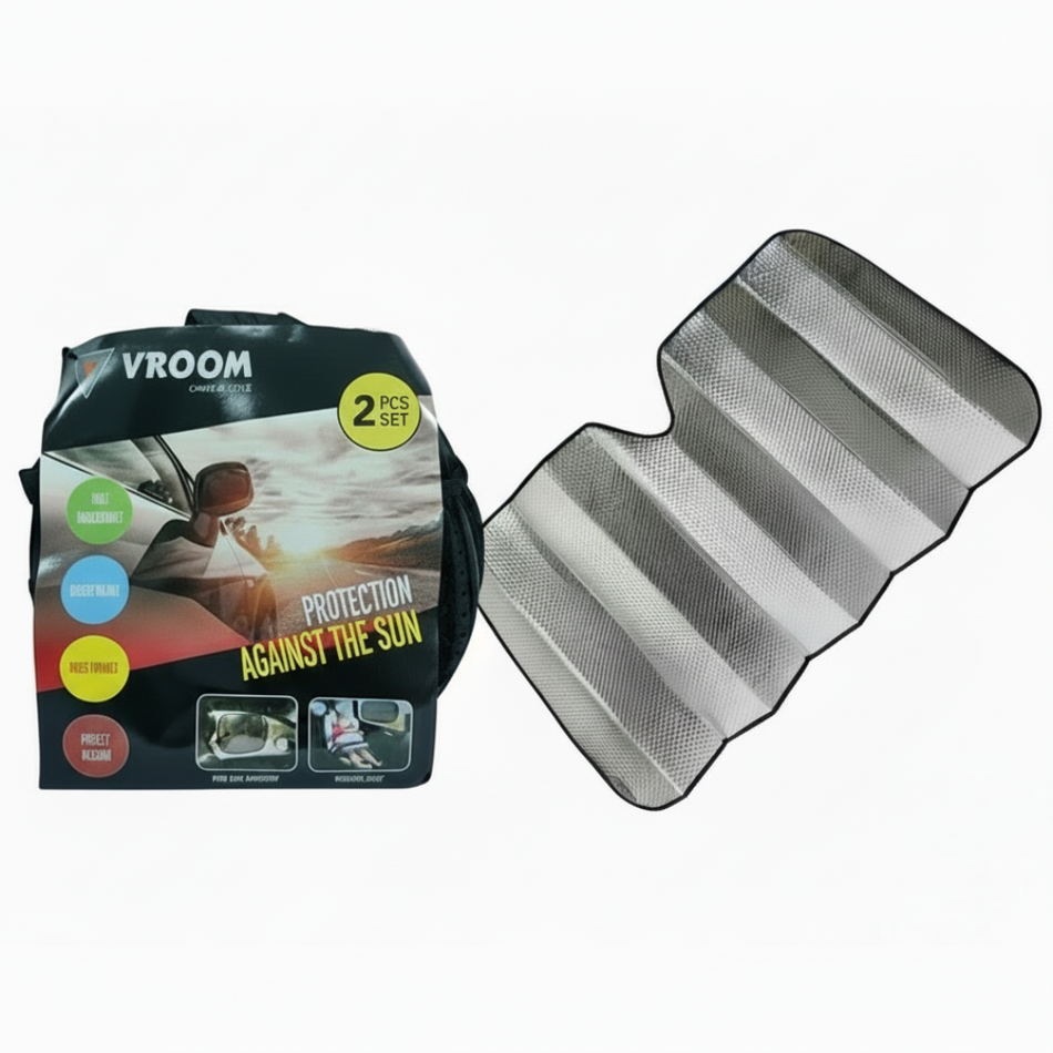 فيروم مظلة شمسية أمامية وقطعتان جانبية