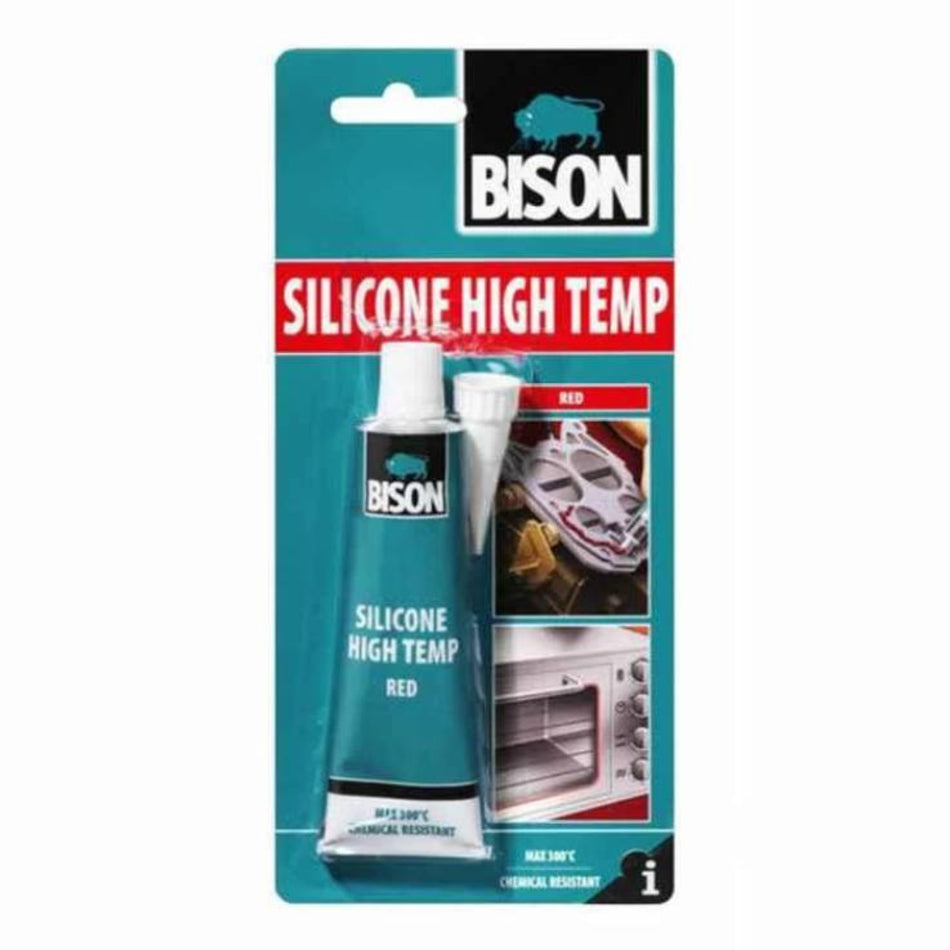 Bison Silicone High Temperature Sealant Red 60Ml