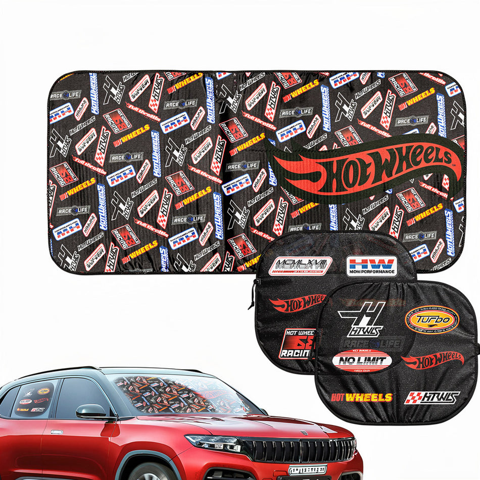 Hot Wheels Front and Side Sunshades 3 Pieces Set