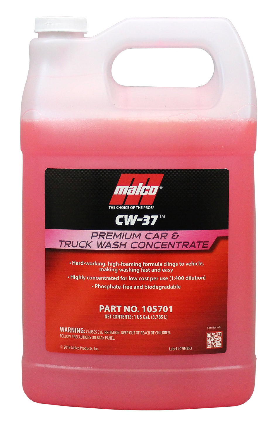 Malco CW-37 Premium Car & Truck Wash Concentrate 3.78L