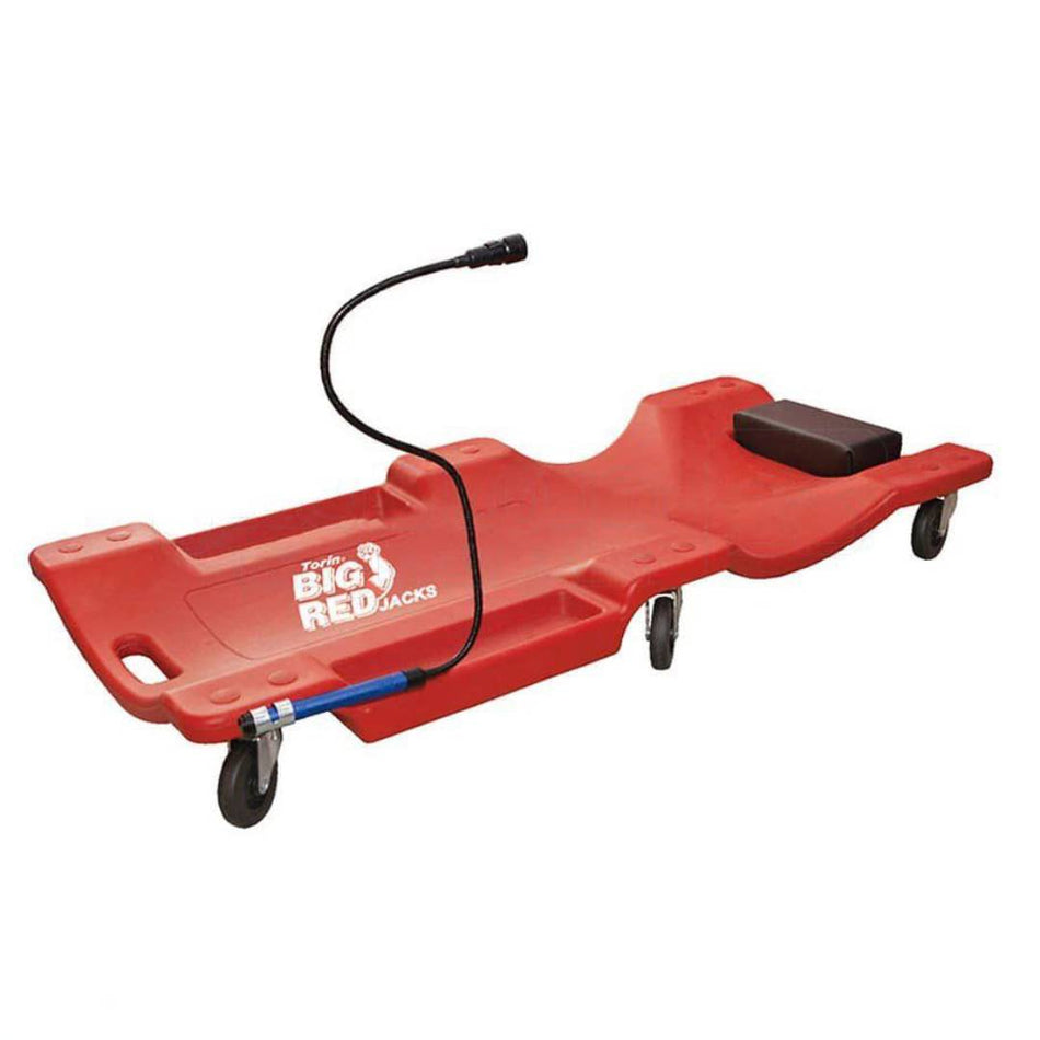 Big Red Plastic Creeper W/ Light 40 Inch