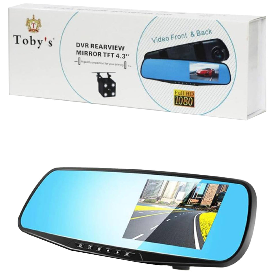 Toby's Car DVR Rearview Mirror 4.3 Inch
