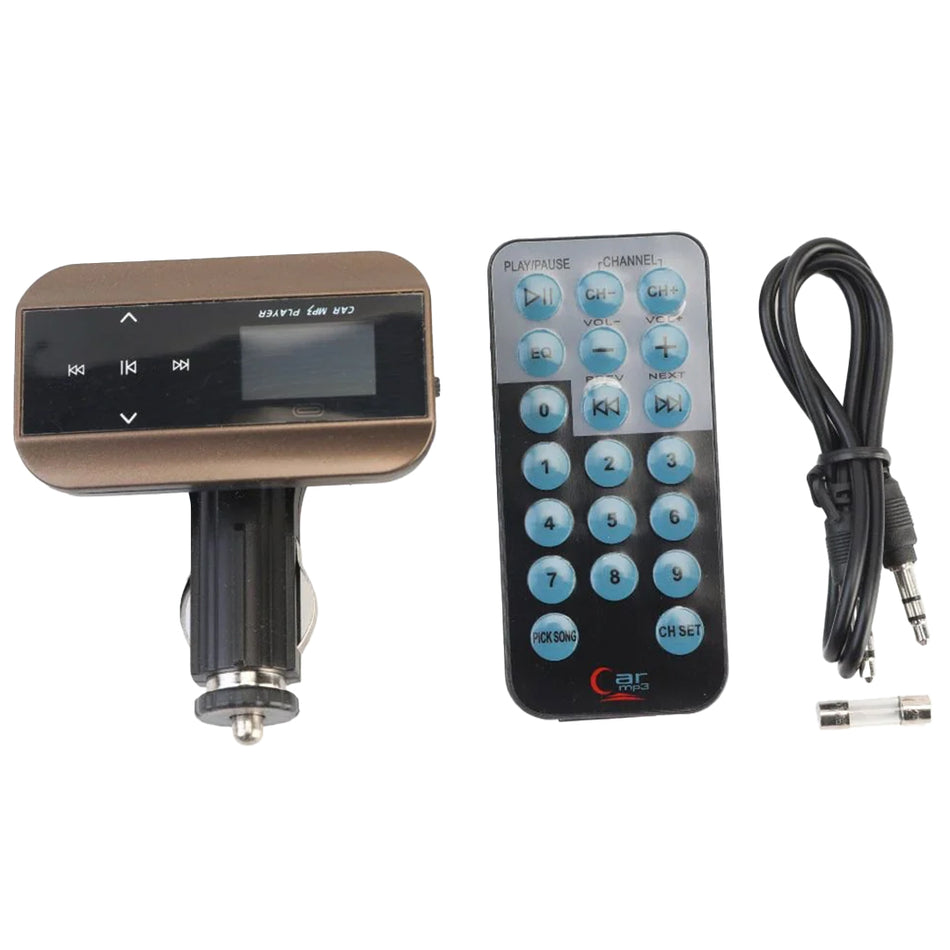 فيروم شاحن سيارة بلوتوث (جهاز إرسال إف ومشغل إم بي ثري)