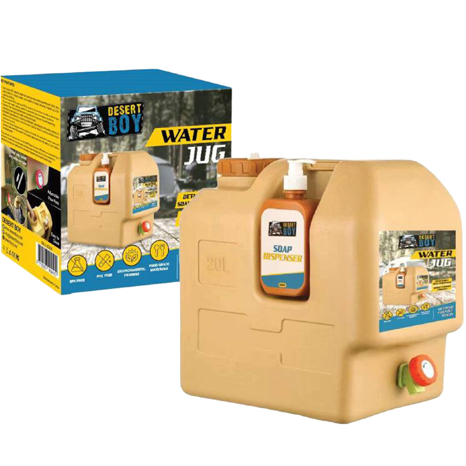 Desert Boy Water Container 20L W/ Soap Dispenser