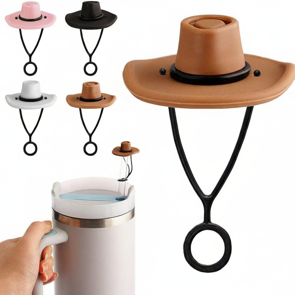 Silicone Creative Cowboy Hat Straw Cap 4Pcs