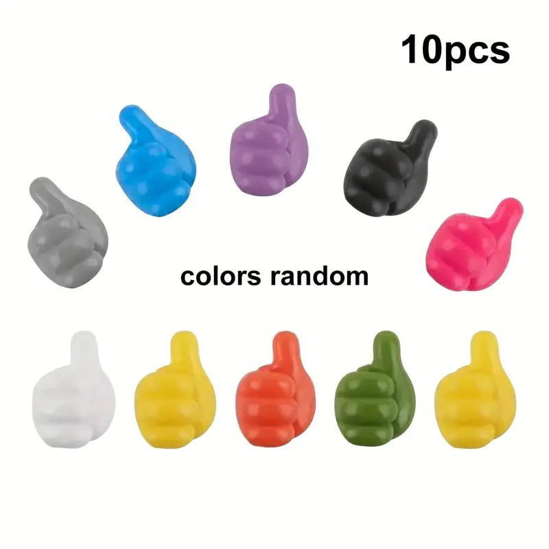 Hand-Shaped Rubber Hooks Random Color