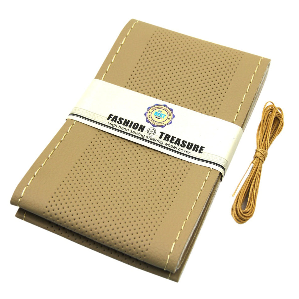 تريشور غطاء عجلة القيادة بخياطة منقطة في المنتصف