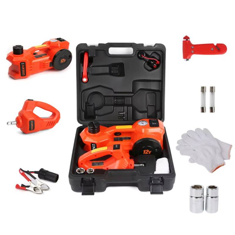 3 In 1 Dinsen 5 Ton Electric Jack 450Mm + Air Compressor + Impact Wrench