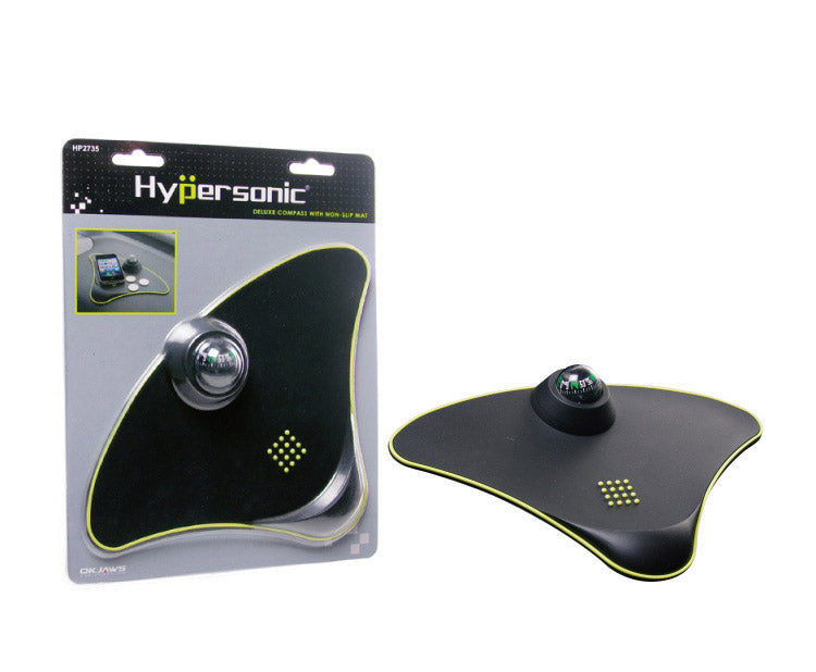 Hypersonic Anti Slip Smart Phone Holder W/Compass Black