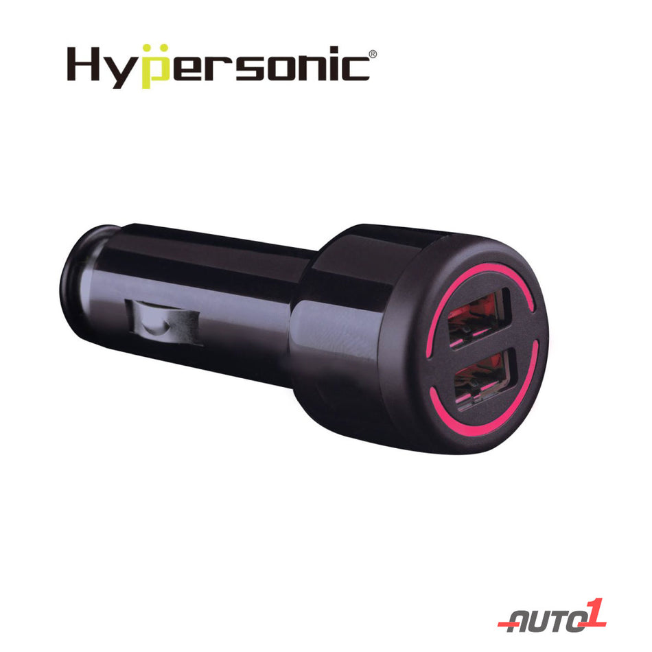 Hypersonic Bidirectional Double Usb Charger Black