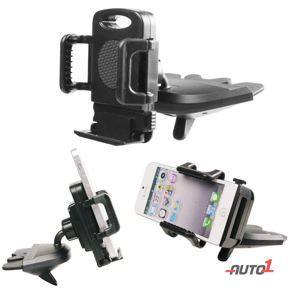 Hypersonic Cd Slot Smart Phone Mount Black