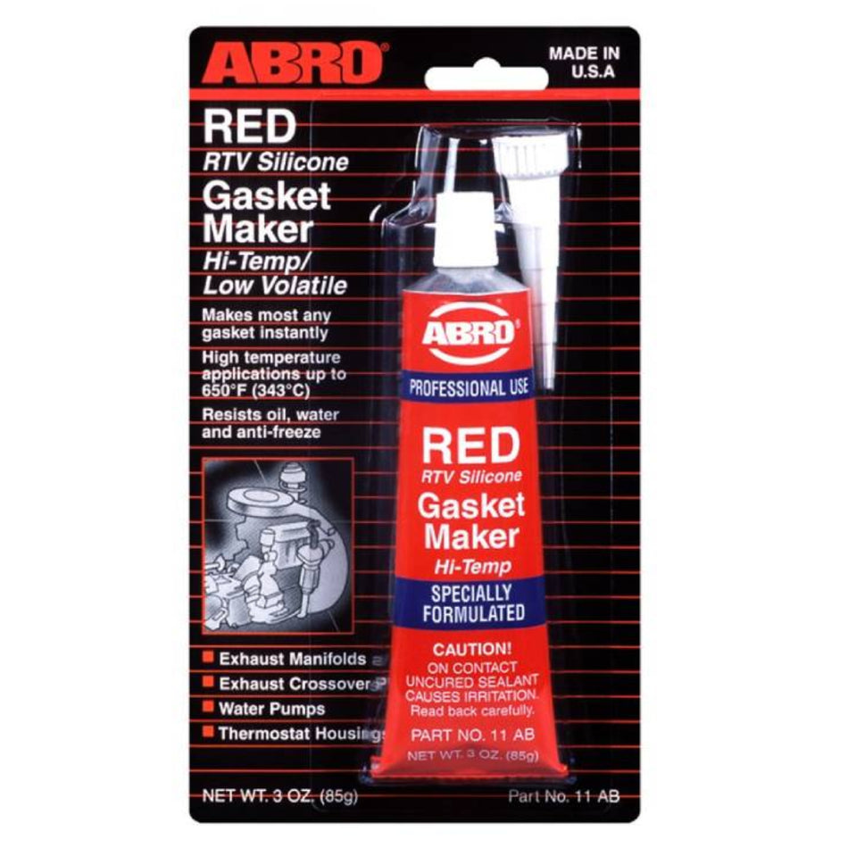Abro RTV Silicone Gasket Maker Red 3Oz