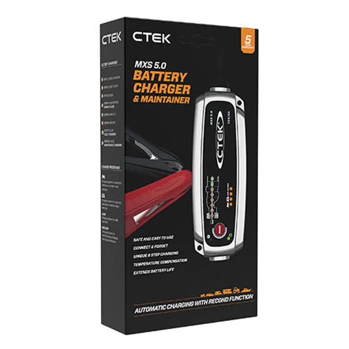 Ctek Mxs 5.0 Battery Charger & Maintainer 12V 5A