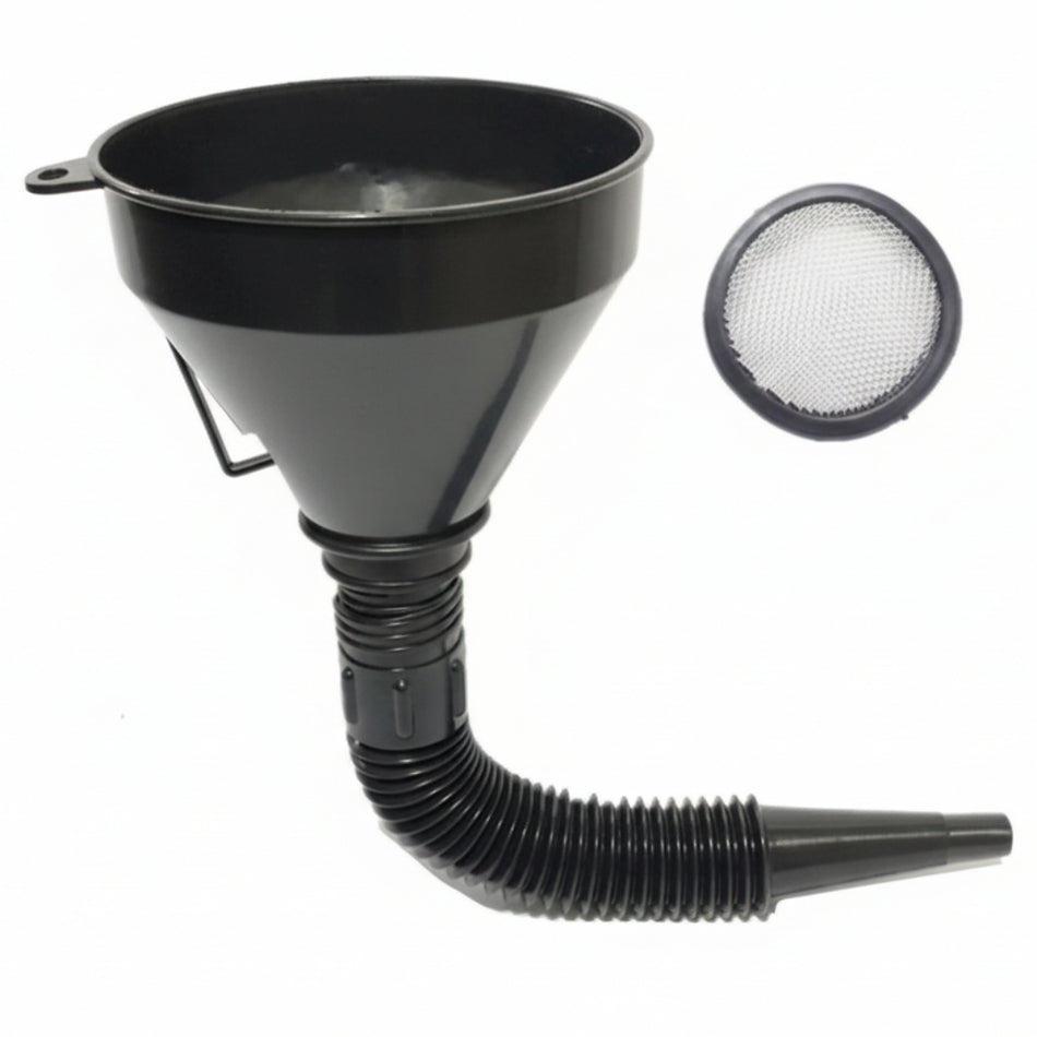 Oil funnel W/ Flexible Long Hose & Strainer