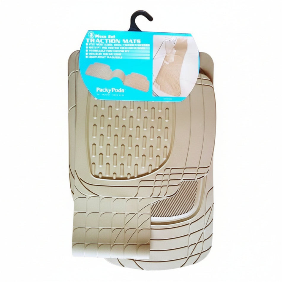 Packy Poda Traction Car Mat - 3 Pieces