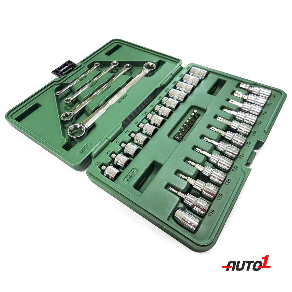 Sata 35Pcs 1/4Inch & 3/8Inch Dr.Torx