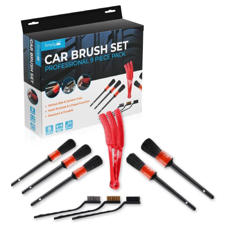 Simply Auto Car Brush Set 9 Pieces