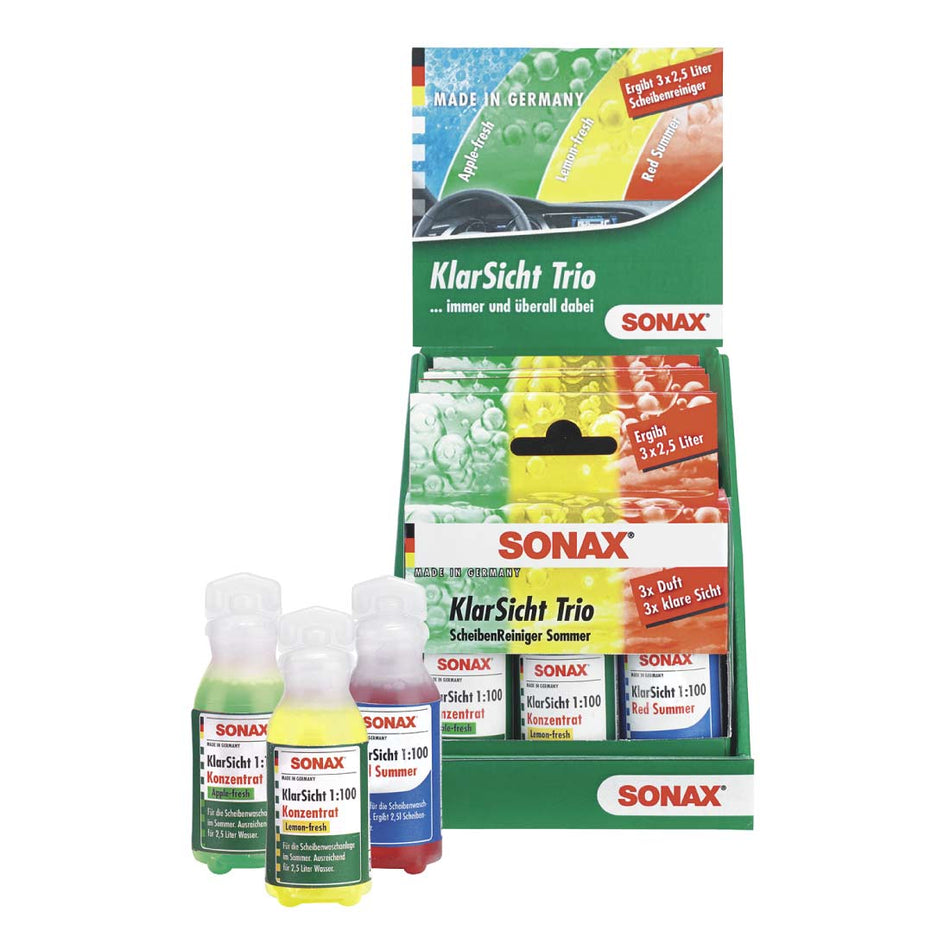 Sonax Clear View Concentrate Trio 3/Pcs Set 3X25Ml - Imported From Germany