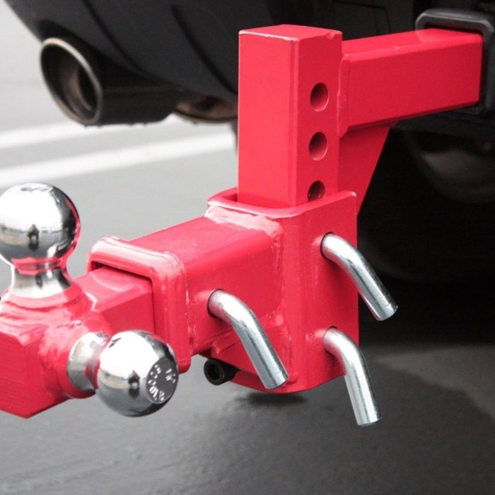Triple Ball Mount,Red W/Chrome Ball, Pin & Clip