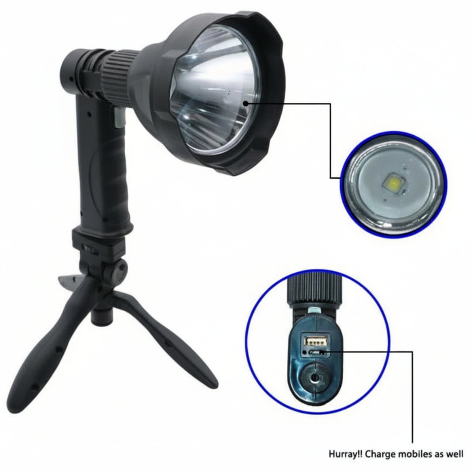 Toby Outdoor Flashlight Portable Spotlight Searchlight Handheld