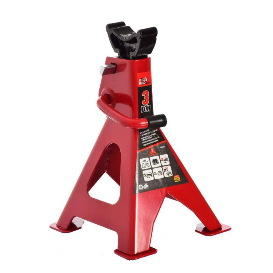 Bigred Steel Hydraulic Jack Stand 3 Ton Black + Red