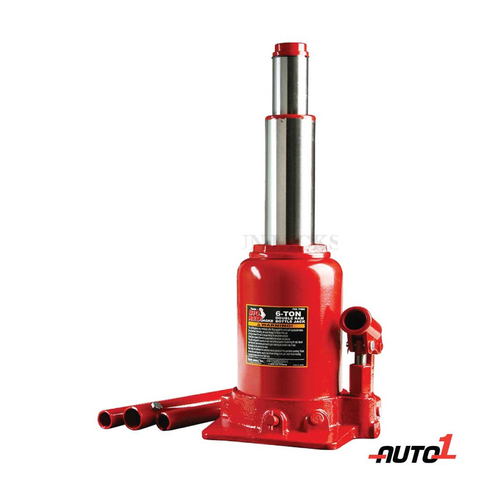 Two-Stage Hydraulic Double Ram Vertical Bottle Jack 6 Ton