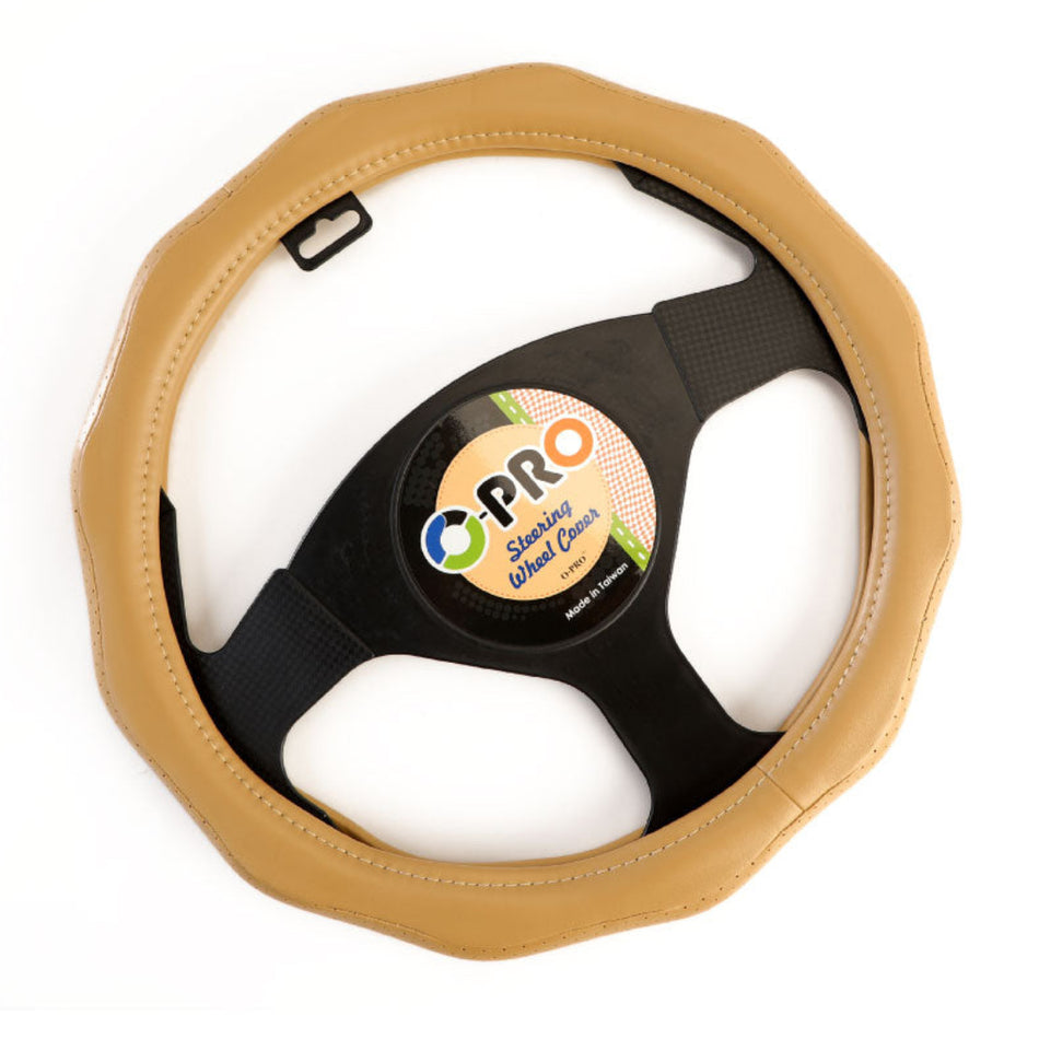 فيروم حامل بلاستيكي لغطاء مقود السيارة باللون العاجي