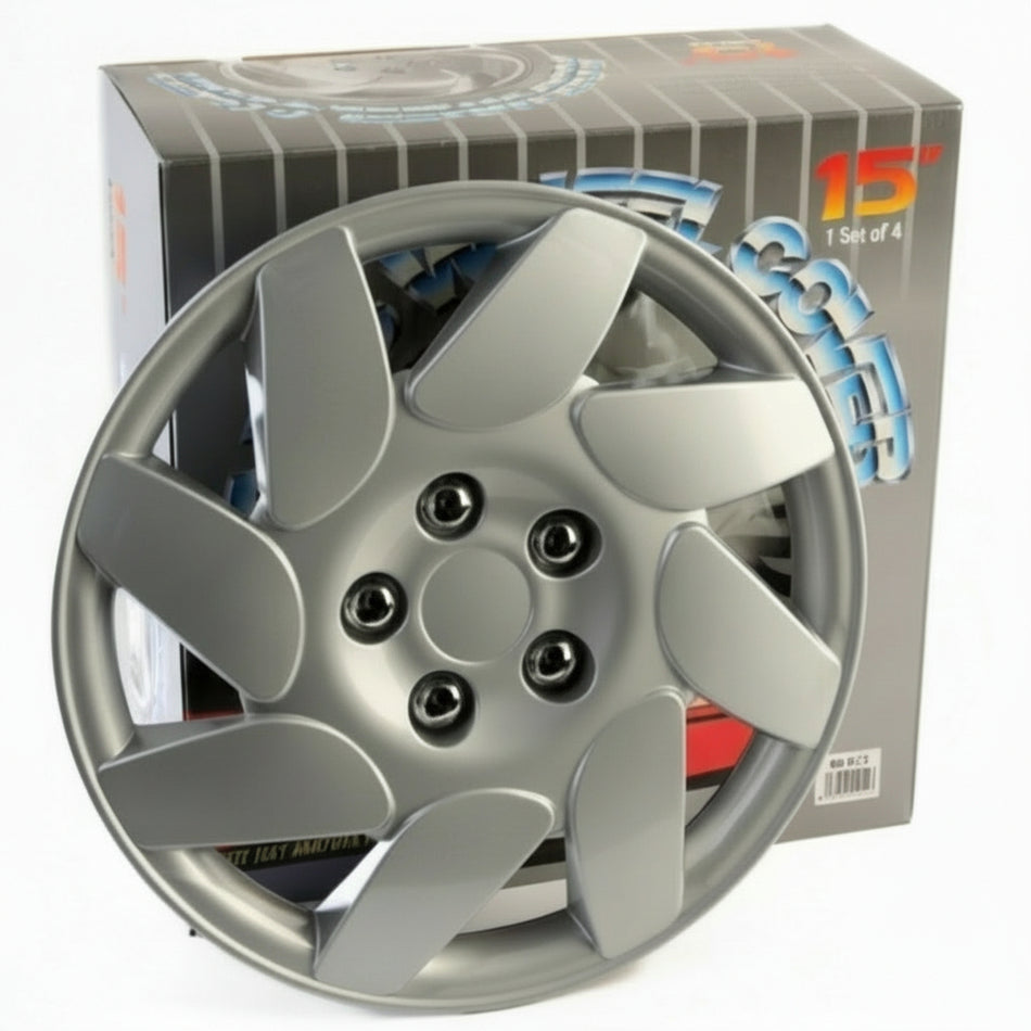 فيروم غطاء عجلة بتشطيب فضي ١٥ بوصة